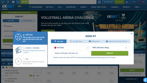 1xBet_Quy trình đăng ký tại